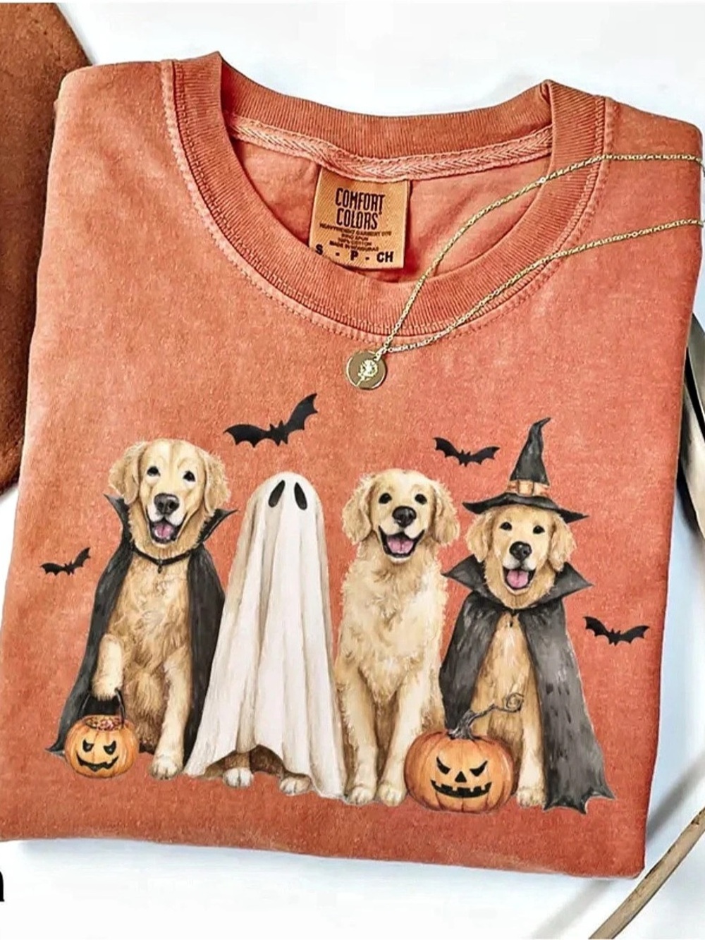 Comfort Colors Yam Halloween Dogs Graphic Shirt